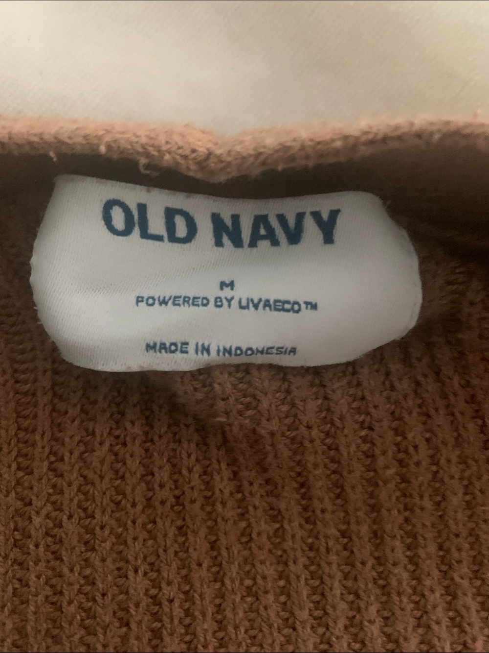 Old Navy Open-Front Brown Ribbed Pocket Cardigan - Picture 2 of 4